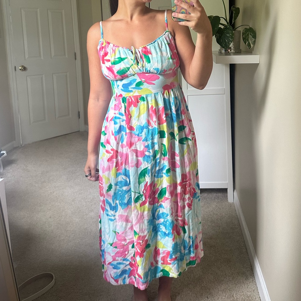 Old Navy Multicolor Floral Midi Dress